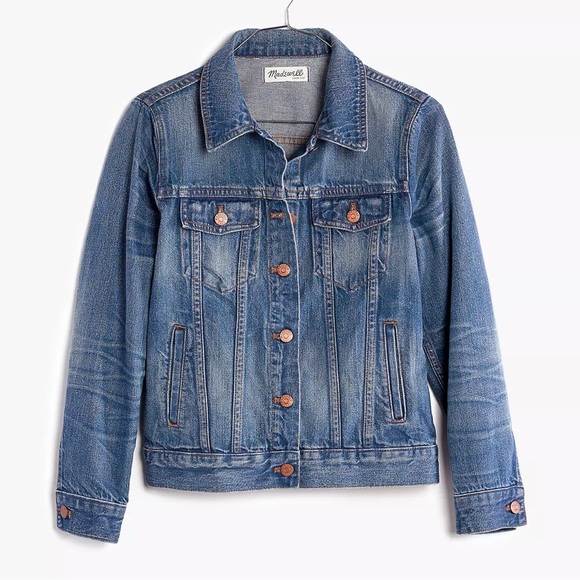 ⚜️*•.Madewell The Jean Jacket in Pinter Wash Size XS NWT.•*⚜️ - Picture 1 of 14